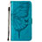 Leather Case Stands Butterfly Flip Cover L10 Holder for Apple iPhone 14 Blue