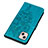 Leather Case Stands Butterfly Flip Cover L10 Holder for Apple iPhone 14 Blue