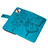 Leather Case Stands Butterfly Flip Cover L10 Holder for Apple iPhone 14 Blue