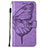 Leather Case Stands Butterfly Flip Cover L10 Holder for Apple iPhone 14 Clove Purple