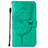 Leather Case Stands Butterfly Flip Cover L10 Holder for Apple iPhone 14 Green