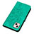 Leather Case Stands Butterfly Flip Cover L10 Holder for Apple iPhone 14 Green