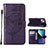 Leather Case Stands Butterfly Flip Cover L10 Holder for Apple iPhone 14 Plus Purple