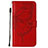 Leather Case Stands Butterfly Flip Cover L10 Holder for Apple iPhone 14 Plus Red