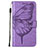 Leather Case Stands Butterfly Flip Cover L10 Holder for Apple iPhone 14 Pro Clove Purple