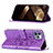 Leather Case Stands Butterfly Flip Cover L10 Holder for Apple iPhone 14 Pro Clove Purple