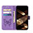 Leather Case Stands Butterfly Flip Cover L10 Holder for Apple iPhone 14 Pro Clove Purple