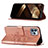 Leather Case Stands Butterfly Flip Cover L10 Holder for Apple iPhone 14 Pro Rose Gold