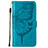 Leather Case Stands Butterfly Flip Cover L10 Holder for Apple iPhone 15 Blue