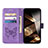 Leather Case Stands Butterfly Flip Cover L10 Holder for Apple iPhone 15 Clove Purple