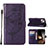 Leather Case Stands Butterfly Flip Cover L10 Holder for Apple iPhone 15 Plus Purple