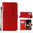 Leather Case Stands Butterfly Flip Cover L10 Holder for Apple iPhone 15 Plus Red