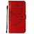 Leather Case Stands Butterfly Flip Cover L10 Holder for Apple iPhone 15 Pro Red