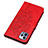 Leather Case Stands Butterfly Flip Cover L10 Holder for Apple iPhone 15 Pro Red