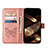 Leather Case Stands Butterfly Flip Cover L10 Holder for Apple iPhone 15 Pro Rose Gold