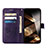 Leather Case Stands Butterfly Flip Cover L10 Holder for Apple iPhone 15 Purple