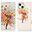 Leather Case Stands Fashionable Pattern Flip Cover A07 Holder for Apple iPhone 14 Plus Orange