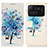Leather Case Stands Fashionable Pattern Flip Cover D02Y Holder for Xiaomi Mi 11 Ultra 5G Blue