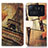 Leather Case Stands Fashionable Pattern Flip Cover D02Y Holder for Xiaomi Mi 11 Ultra 5G Brown