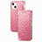 Leather Case Stands Fashionable Pattern Flip Cover H02 Holder for Apple iPhone 15 Rose Gold