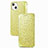 Leather Case Stands Fashionable Pattern Flip Cover H02 Holder for Apple iPhone 15 Yellow