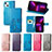 Leather Case Stands Fashionable Pattern Flip Cover H03 Holder for Apple iPhone 14 Plus