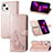 Leather Case Stands Fashionable Pattern Flip Cover H04 Holder for Apple iPhone 13 Mini