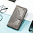 Leather Case Stands Fashionable Pattern Flip Cover H06 Holder for Apple iPhone 13 Mini