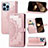 Leather Case Stands Fashionable Pattern Flip Cover H06 Holder for Apple iPhone 15 Pro Max