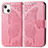 Leather Case Stands Fashionable Pattern Flip Cover H07 Holder for Apple iPhone 13 Hot Pink