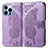 Leather Case Stands Fashionable Pattern Flip Cover H07 Holder for Apple iPhone 13 Pro Max Clove Purple