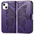 Leather Case Stands Fashionable Pattern Flip Cover H07 Holder for Apple iPhone 13 Purple