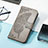 Leather Case Stands Fashionable Pattern Flip Cover H08 Holder for Apple iPhone 13 Pro