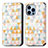 Leather Case Stands Fashionable Pattern Flip Cover H10 Holder for Apple iPhone 14 Pro Max