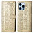 Leather Case Stands Fashionable Pattern Flip Cover H12 Holder for Apple iPhone 14 Pro