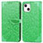 Leather Case Stands Fashionable Pattern Flip Cover H13 Holder for Apple iPhone 13 Green