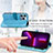 Leather Case Stands Fashionable Pattern Flip Cover H13 Holder for Apple iPhone 13 Pro