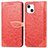 Leather Case Stands Fashionable Pattern Flip Cover H13 Holder for Apple iPhone 13 Red