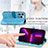 Leather Case Stands Fashionable Pattern Flip Cover H13 Holder for Apple iPhone 14 Pro