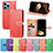 Leather Case Stands Fashionable Pattern Flip Cover H13 Holder for Apple iPhone 14 Pro