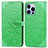 Leather Case Stands Fashionable Pattern Flip Cover H13 Holder for Apple iPhone 15 Pro Max Green