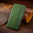 Leather Case Stands Fashionable Pattern Flip Cover H14 Holder for Apple iPhone 13 Green