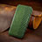 Leather Case Stands Fashionable Pattern Flip Cover H14 Holder for Apple iPhone 13 Mini Green