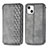 Leather Case Stands Fashionable Pattern Flip Cover H15 Holder for Apple iPhone 13 Gray