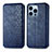 Leather Case Stands Fashionable Pattern Flip Cover H15 Holder for Apple iPhone 14 Pro Max Blue