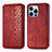 Leather Case Stands Fashionable Pattern Flip Cover H15 Holder for Apple iPhone 14 Pro Max Red