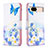 Leather Case Stands Fashionable Pattern Flip Cover Holder B01F for Google Pixel 8a 5G Blue