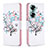 Leather Case Stands Fashionable Pattern Flip Cover Holder B01F for Huawei Honor 60 5G