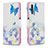 Leather Case Stands Fashionable Pattern Flip Cover Holder B01F for Huawei Honor 9X Blue