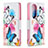 Leather Case Stands Fashionable Pattern Flip Cover Holder B01F for Huawei P50 Colorful